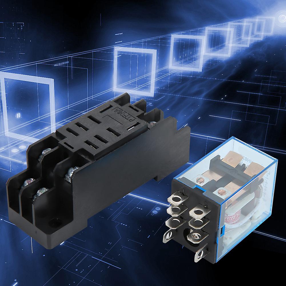 10 Sets 8 Pin Power Relay With Base Ac220v Coil Universal Electrical Equipment Supplies