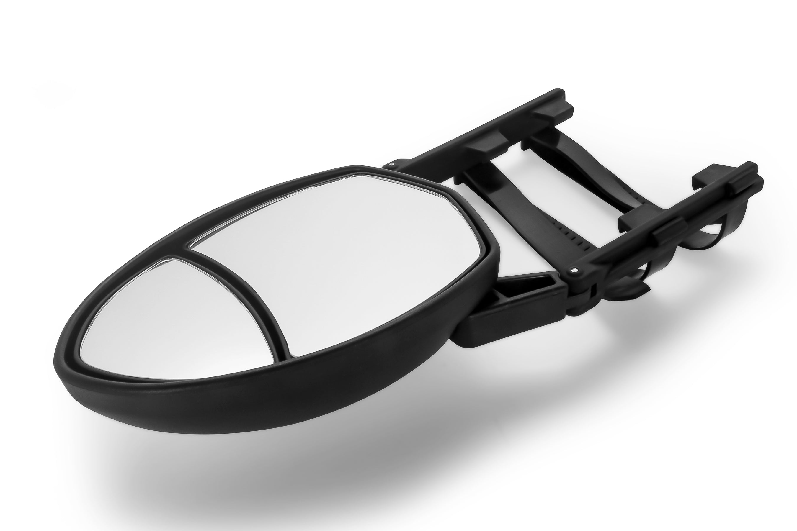 Camco Clip-On Dual-View Tow Mirror | Fits Driver or Passenger Side Mirror | Black (25653)