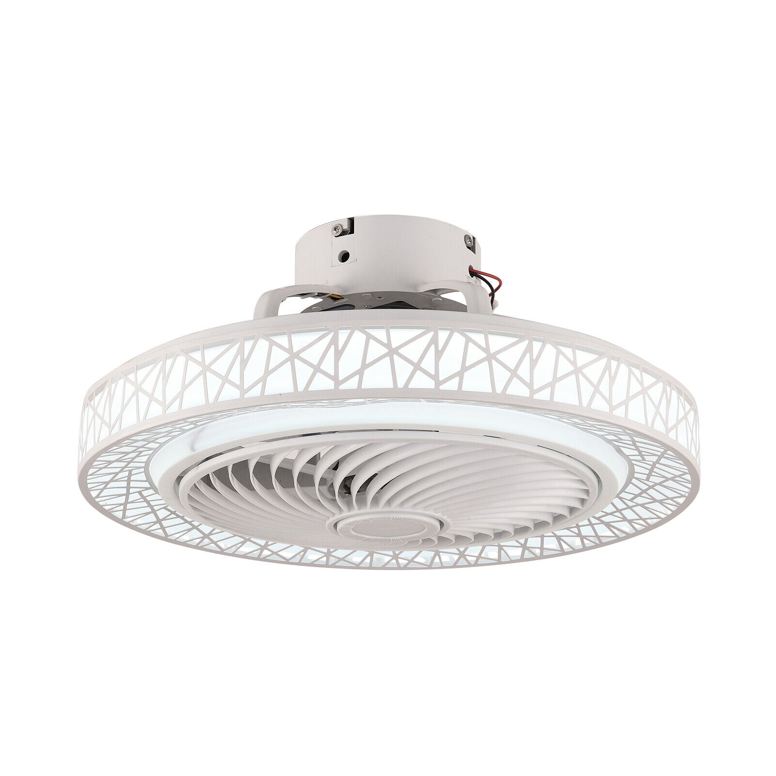 White Bird Nest Carved 23 Inch Ceiling Fan Light NiteCore Extreme LED Chandelier Modern Ceiling Fan Max.60W Dimmable LED Light Flush Mount Lamp NiteCore Extreme   LED Chandelier