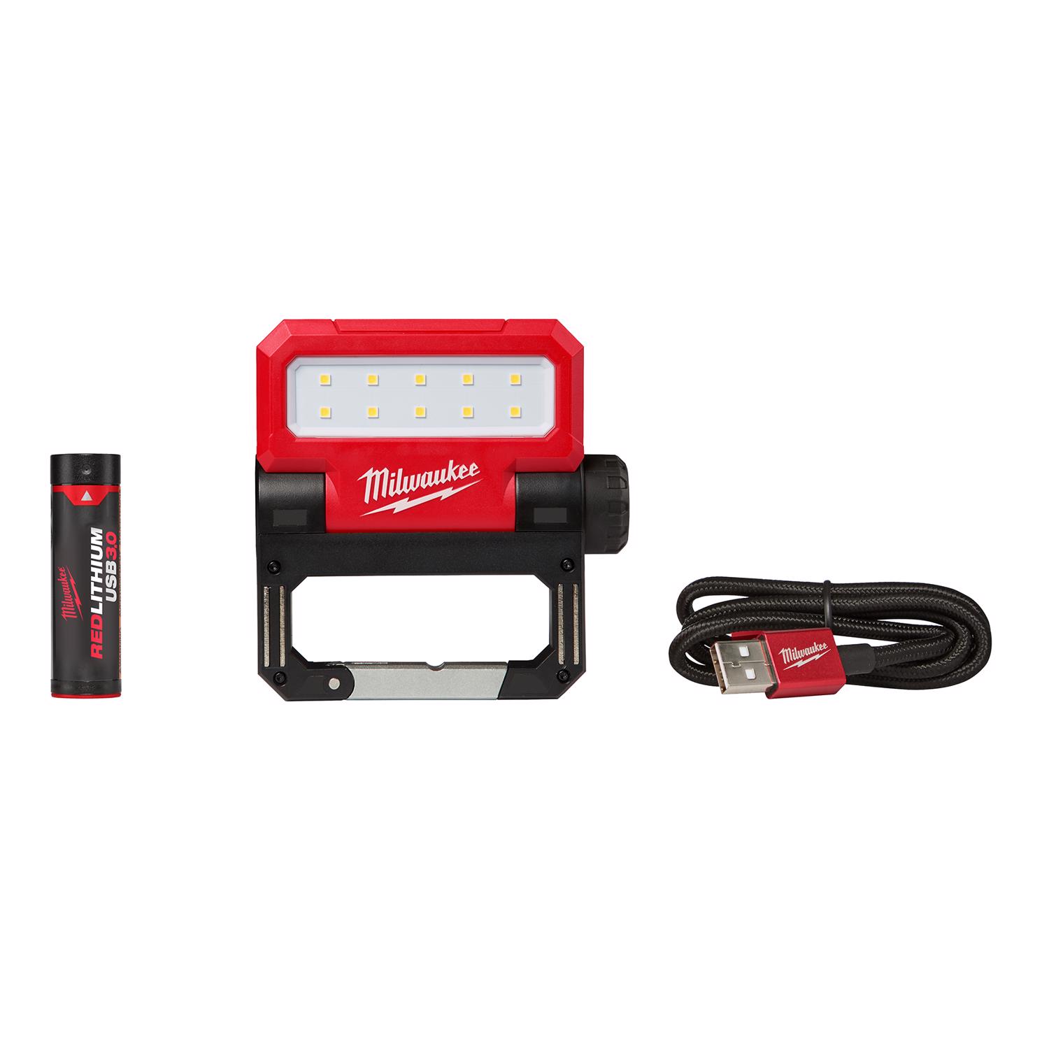 MW 550 lm Black/Red LED Work Light