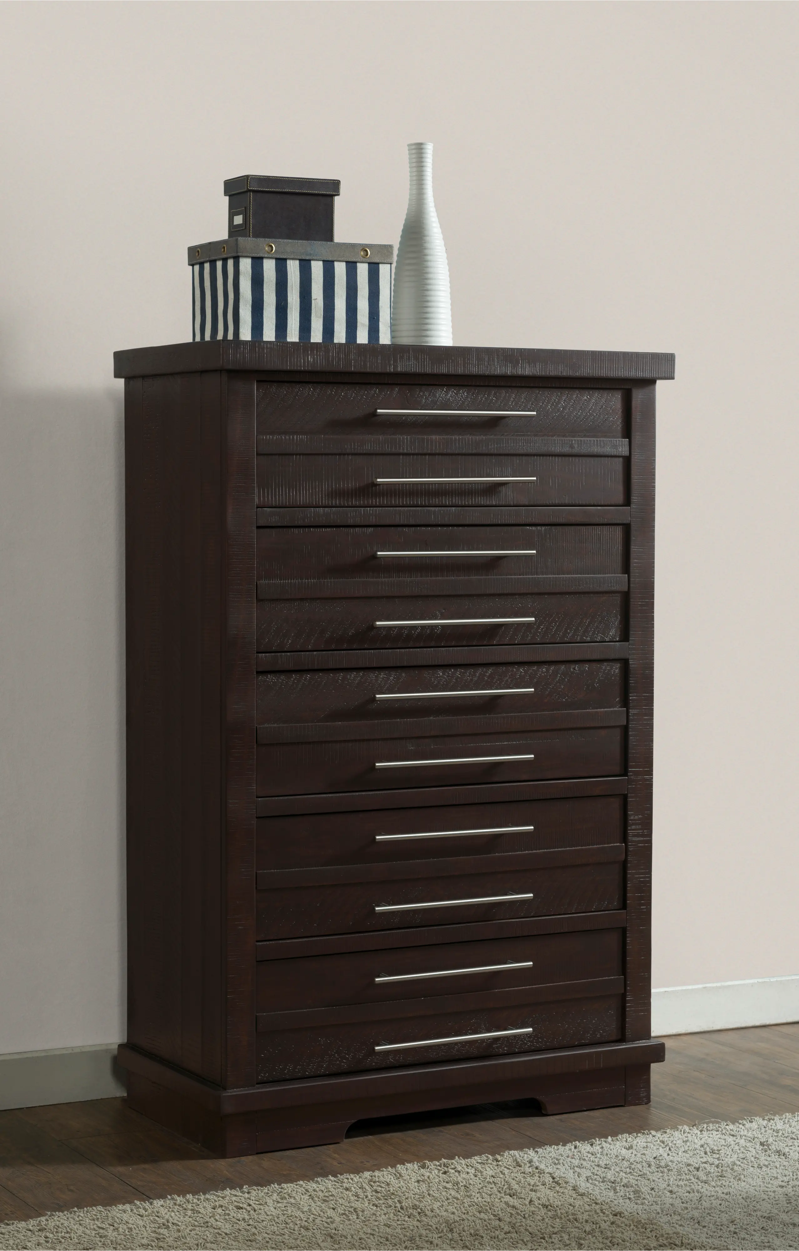 Waterfront Espresso Brown Chest of Drawers