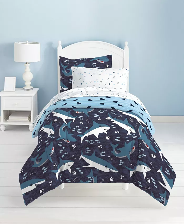 Macys Dream Factory Sharks 5-Piece Twin Comforter Set