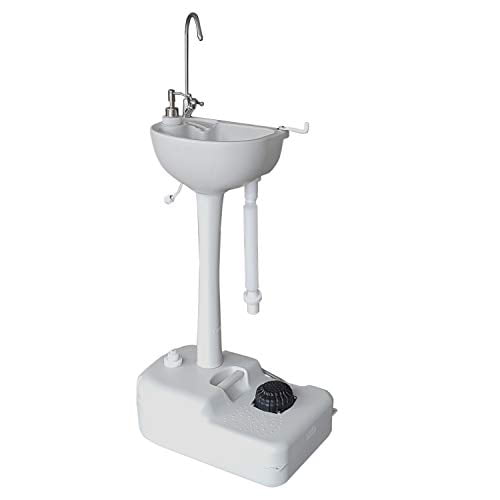 Hike Crew Portable Camping Sink, 19.7 in L x 12.9 in W, 5 gal. Tank & Basin - White