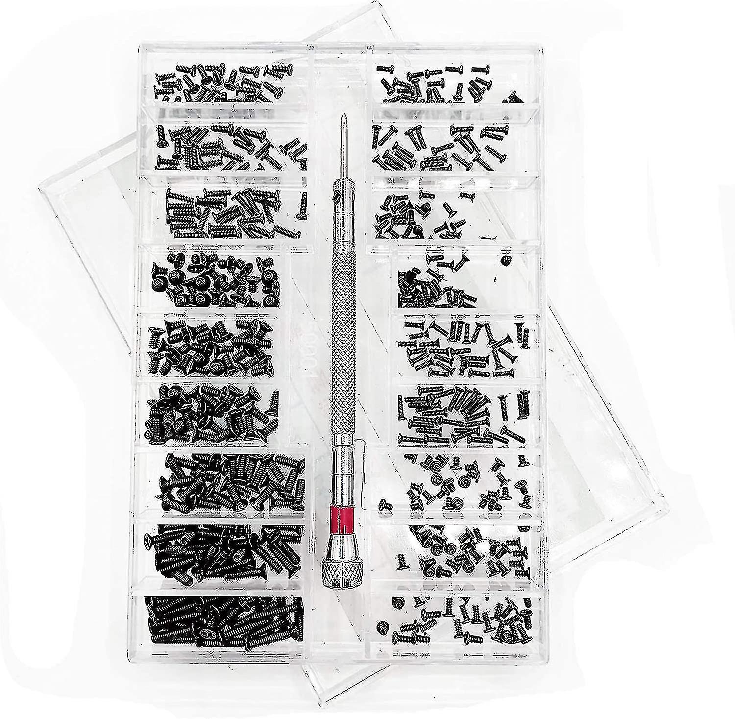 500 Pcs Micro Screws Tiny Self-tapping Screws Assortment Kit