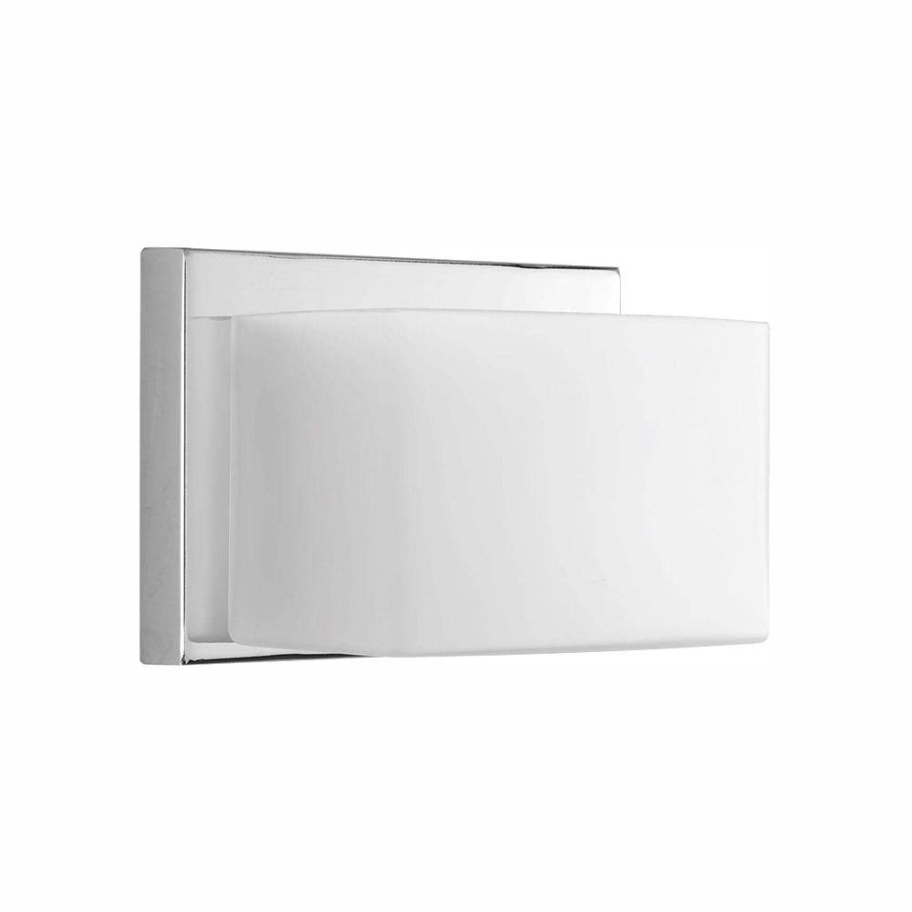 Progress Lighting Ace LED Collection 1-Light Polished Chrome Etched Glass Modern LED Bath Vanity Light P2142-1530K9