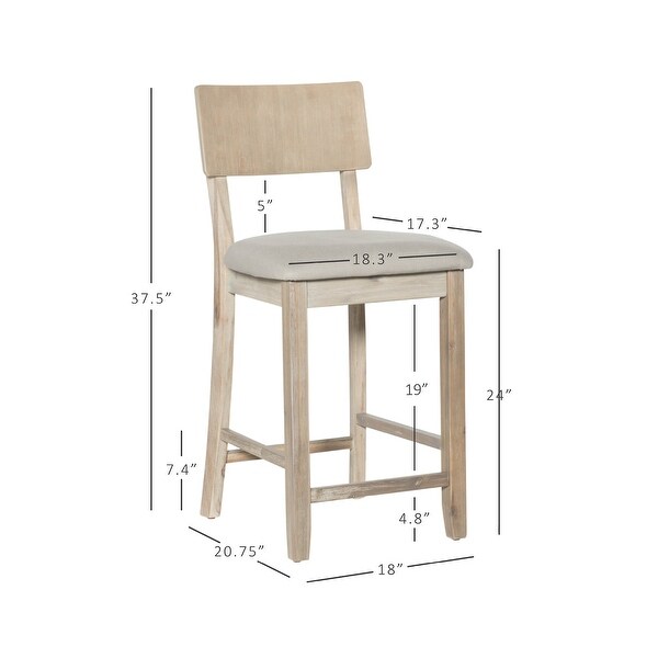 Loren Grey Wash Counter Stool - N/A