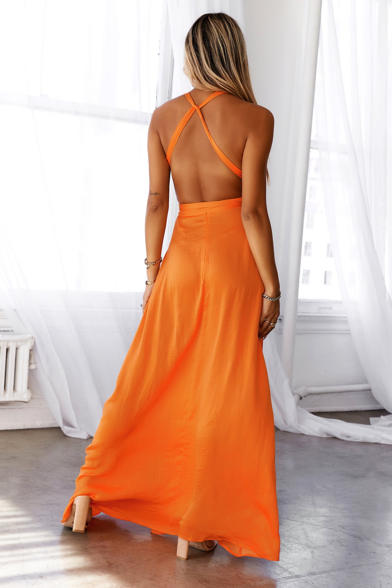 HELLO MOLLY My Solo Debut Maxi Dress Orange