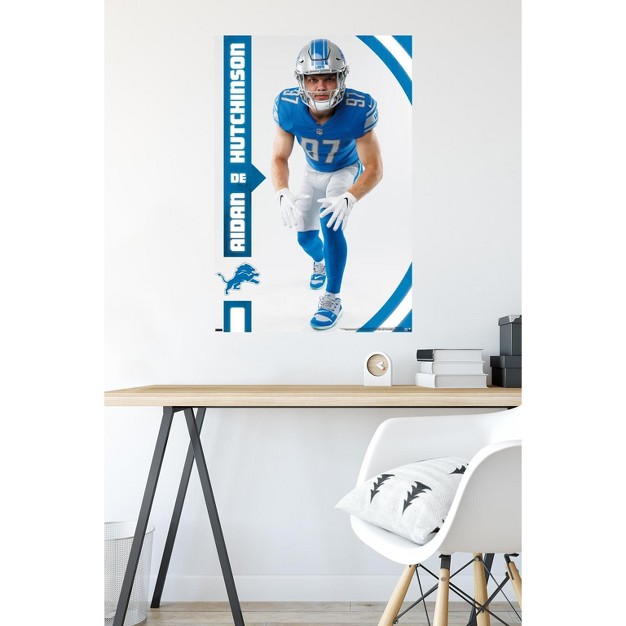 Trends International Nfl Detroit Lions Aidan Hutchinson 22 Unframed Wall Poster Prints