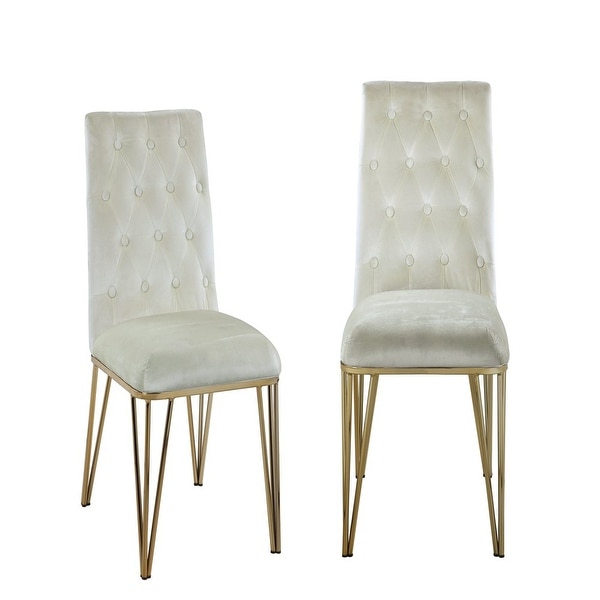 Moishe Diamond Velvet Upholstered Dining Chair