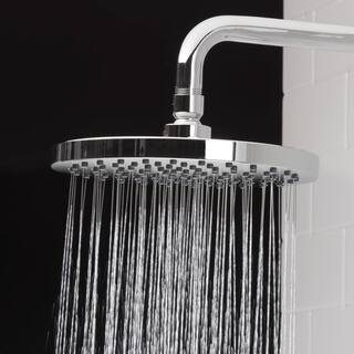 Glacier Bay 1-Spray 8 in. Single Wall Mount Fixed Rain Shower Head in Chrome 3073-141-WS1