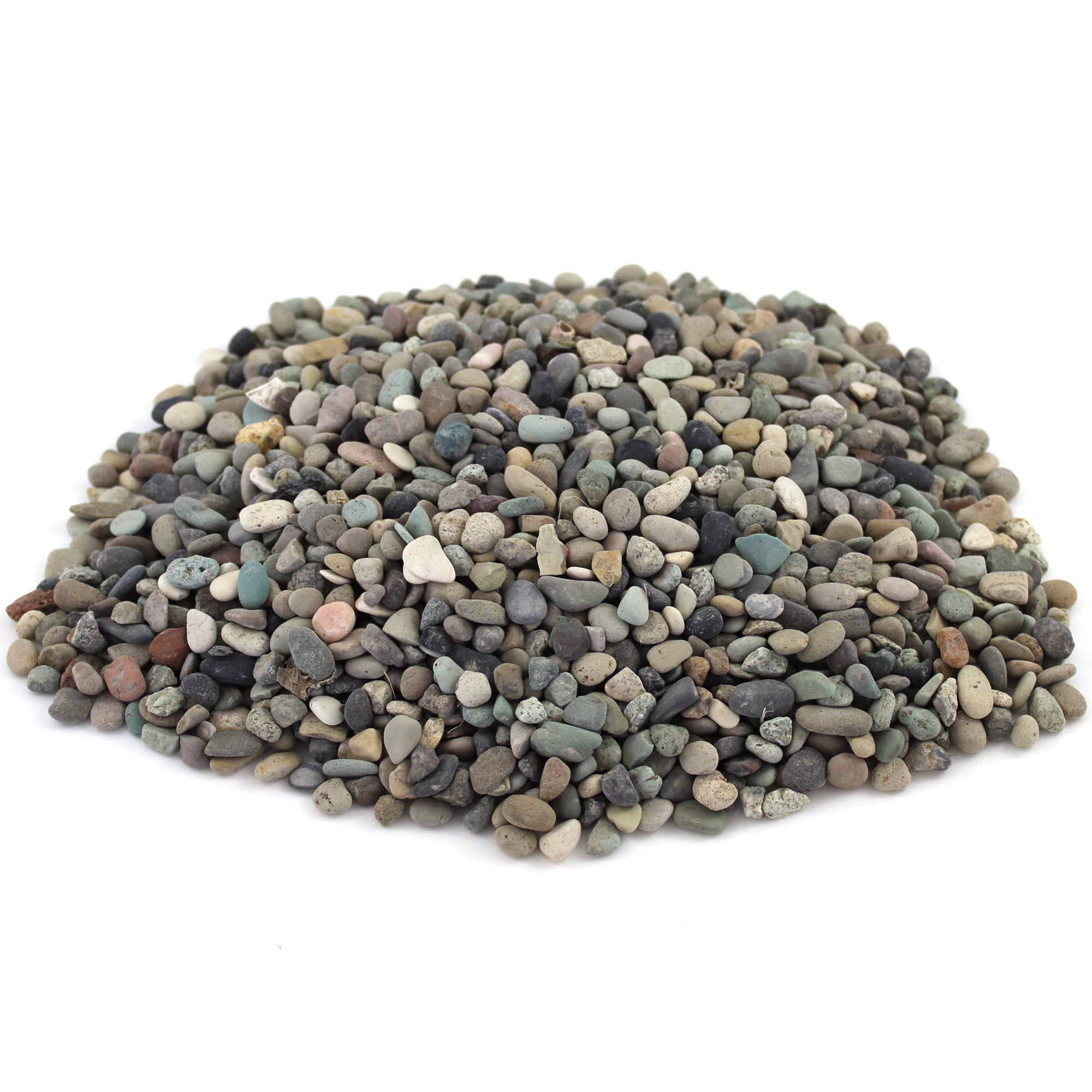 Rainforest Outdoor Decorative Stone, Earthy Mixed Natural Stone Gravel, 900 lbs.