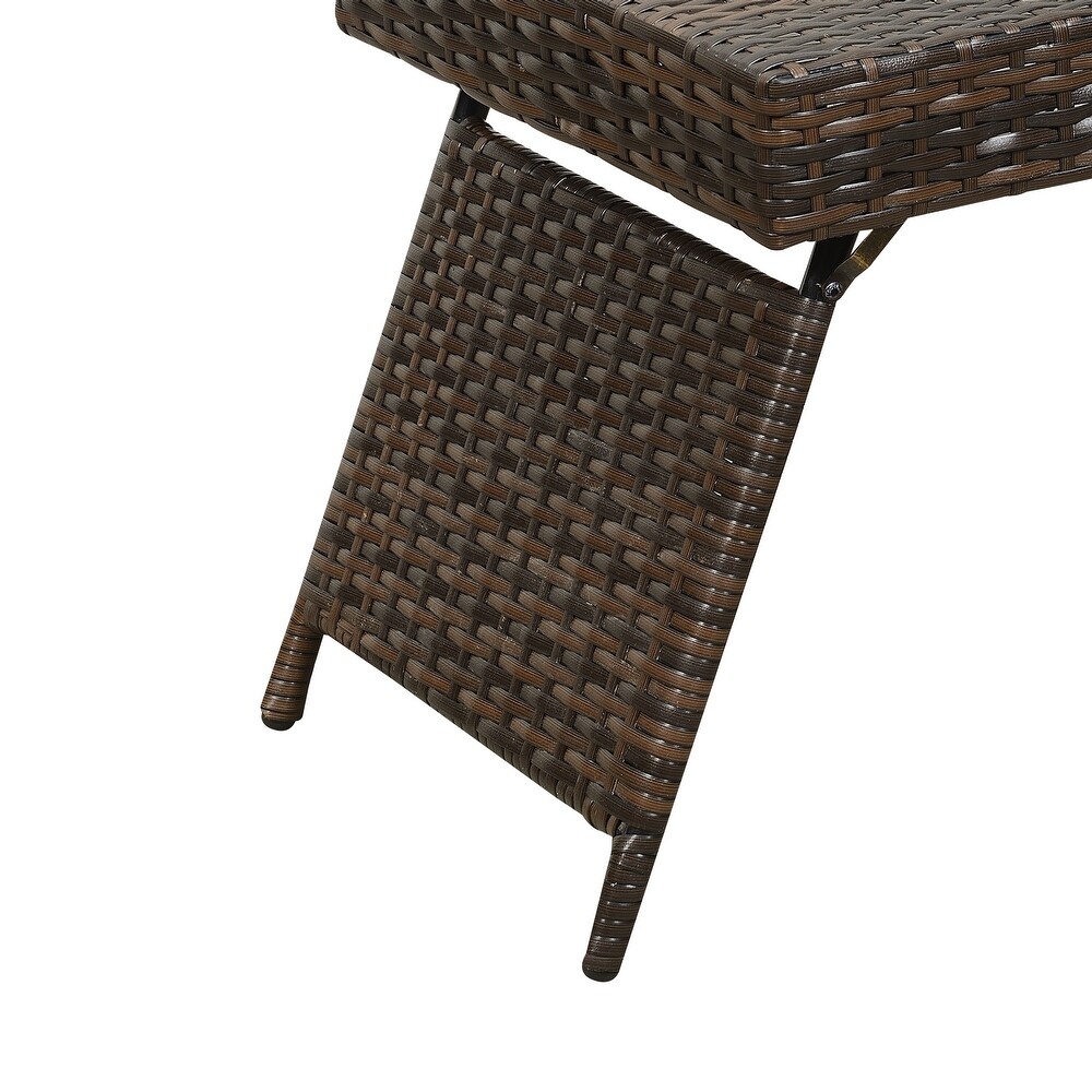 Portable Folding Wicker Table