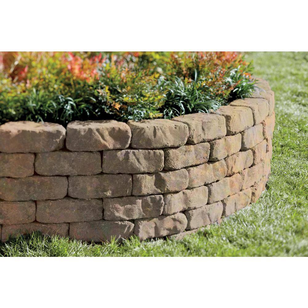 Oldcastle Mini Beltis 3 in. H x 8 in. W x 4 in. D Gray Charcoal Concrete Retaining Wall Block (378- Piece Pallet) 16250760