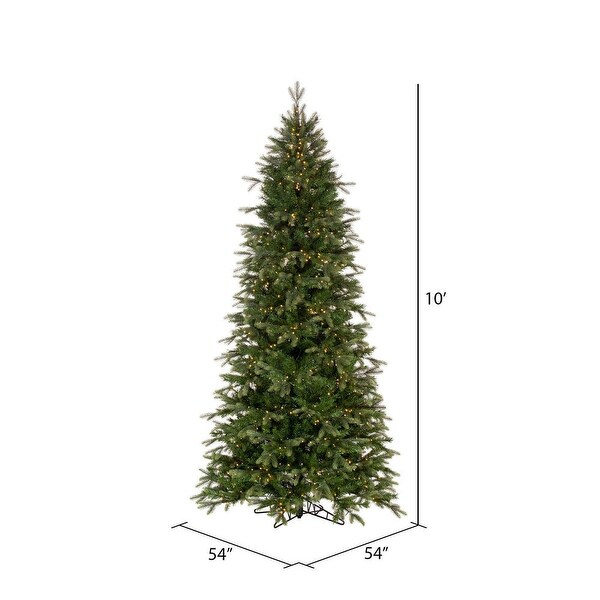 Vickerman 7.5' x 44 Douglas Fir Fir Artificial Slim PreLit Christmas Tree，Warm White 3mm Low Voltage LED Wide Angle Lights.