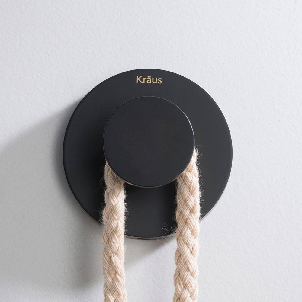 KRAUS Elie Bathroom Robe and Towel Hook in Matte Black KEA-18801MB