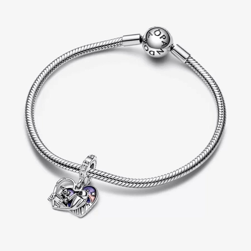 PANDORA  Disney Pixar Wall-E & Eve Glow-in-the-dark Dangle Charm