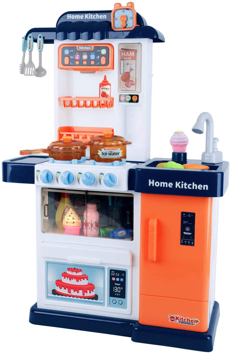 Play Brainy Interactive Kids Kitchen with Cookware,  Boys and Girls Ages 3+