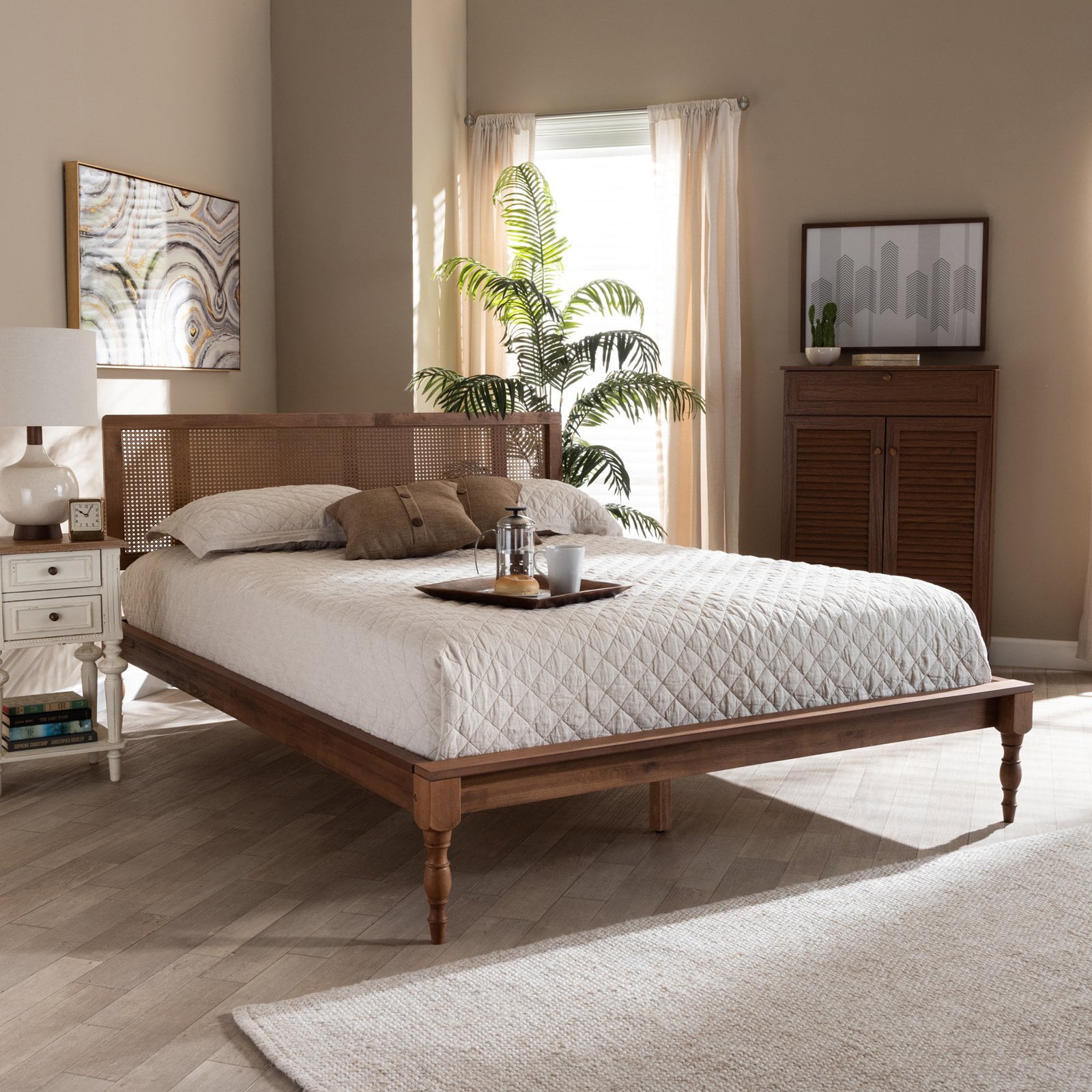 Baxton Studio Romy Vintage Platform Bed