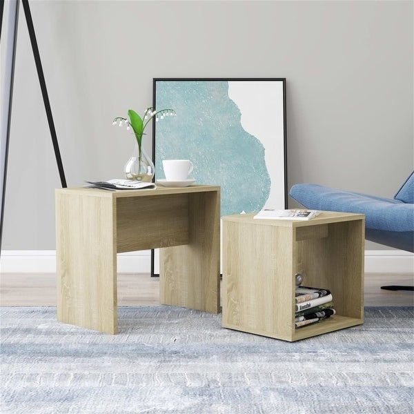 Coffee Table End Table Set Sofa Side Table Bedside Table Chipboard