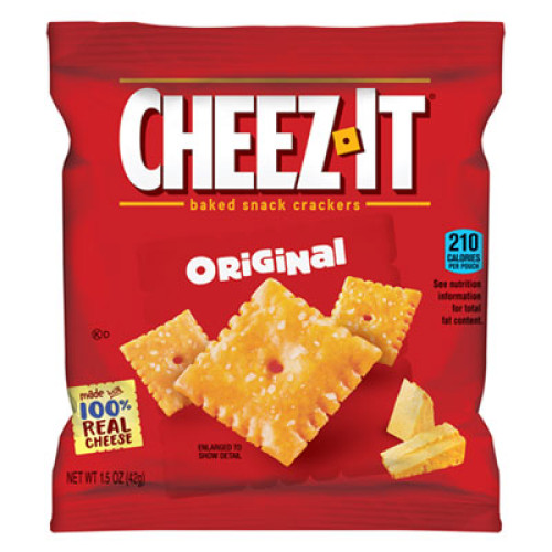 Sunshine Cheez-It Crackers， 1.5 oz Single-Serving Snack Pack， 8/Box (12233)