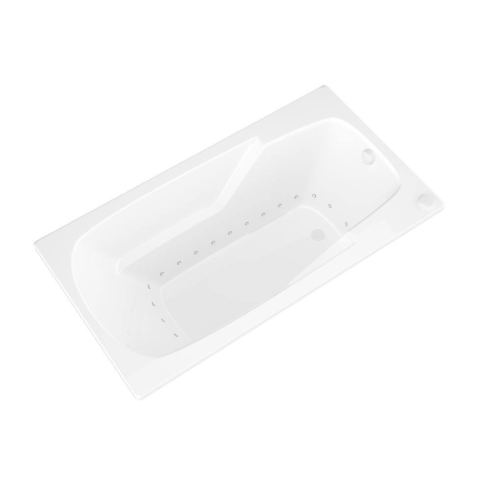 Universal Tubs Coral 59 in. Rectangular Drop-in Air Bath Tub in White HD3660EAR