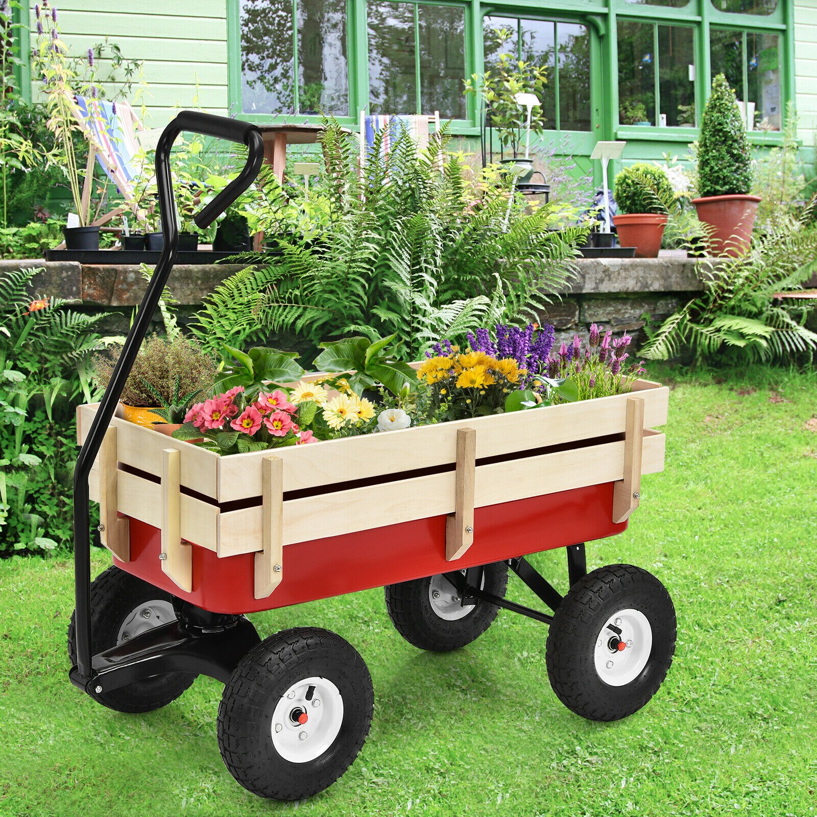 Goplus OGY01907 3-cu ft Steel Yard Cart