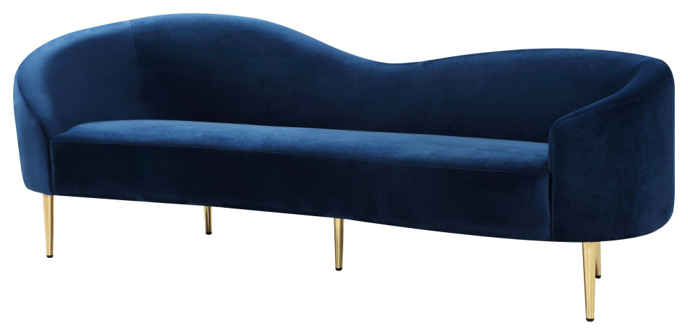 Ritz Camel Velvet Chair   Midcentury   Sofas   by Meridian Furniture  Houzz