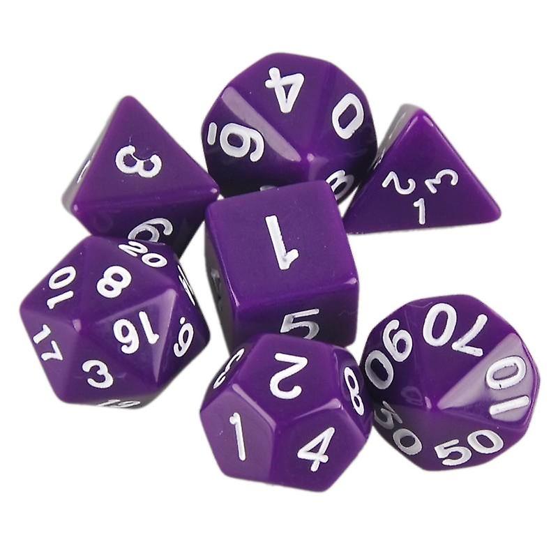 7-pack dice for Dungeons and Dragons (purple)