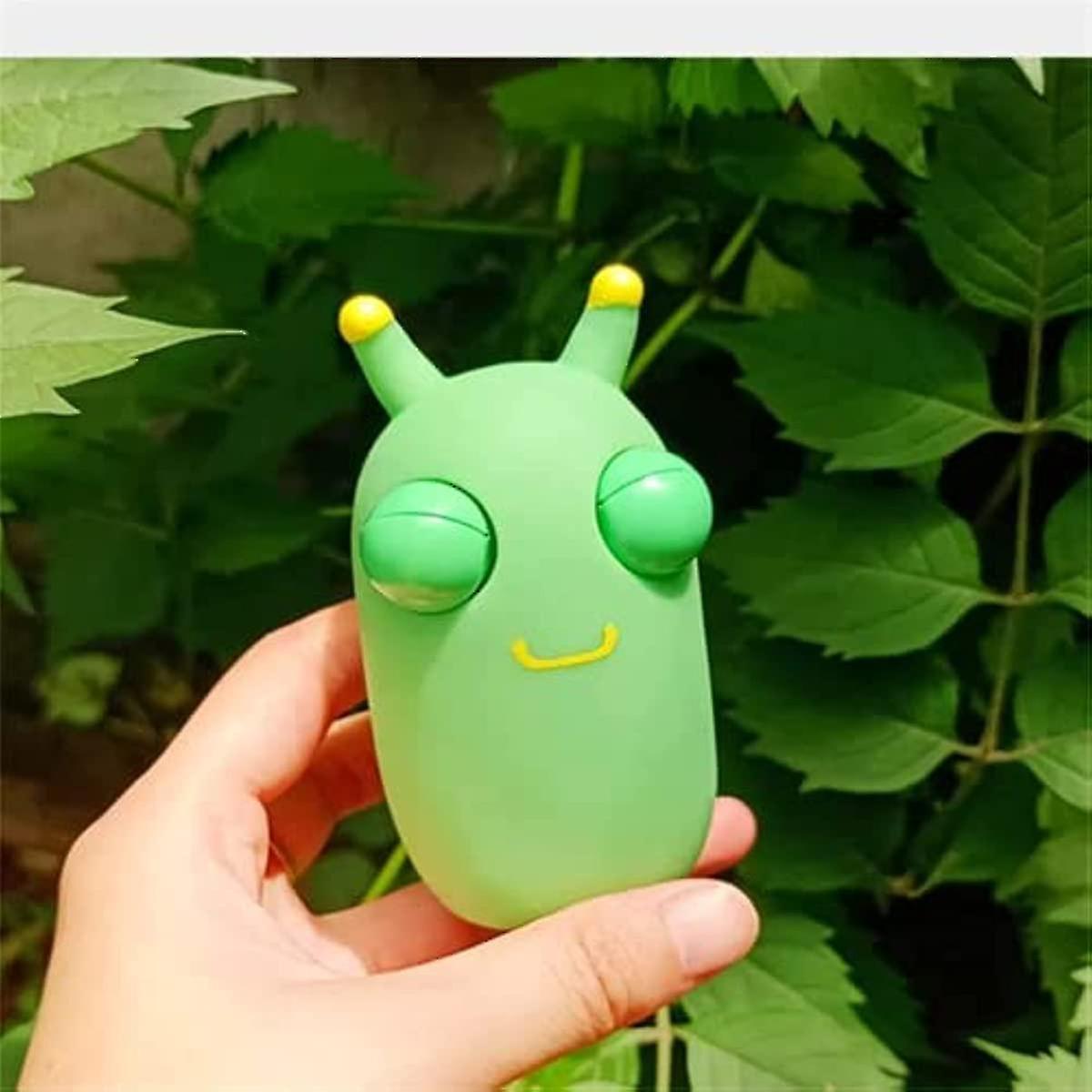 2x Squishy Squeeze Toy | Stress Squeeze Toy For Adults | Squeeze Toys Funny Popping Out Eyes Grass Worm Pinch Toy | 2023 New Squishy Animal Stress Rel