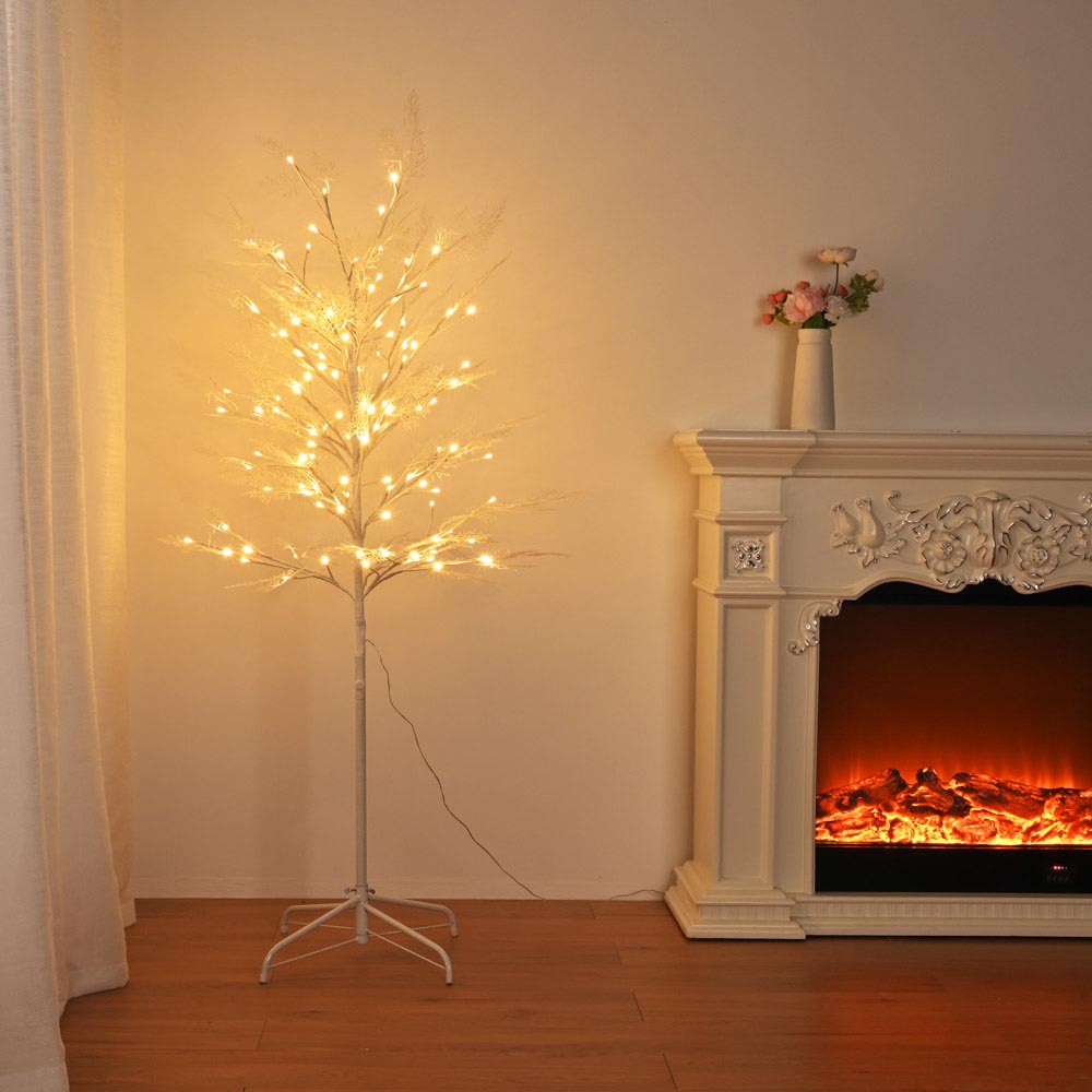 Yescom Lighted Twig Birch Tree Remote Control Christmas Decoration