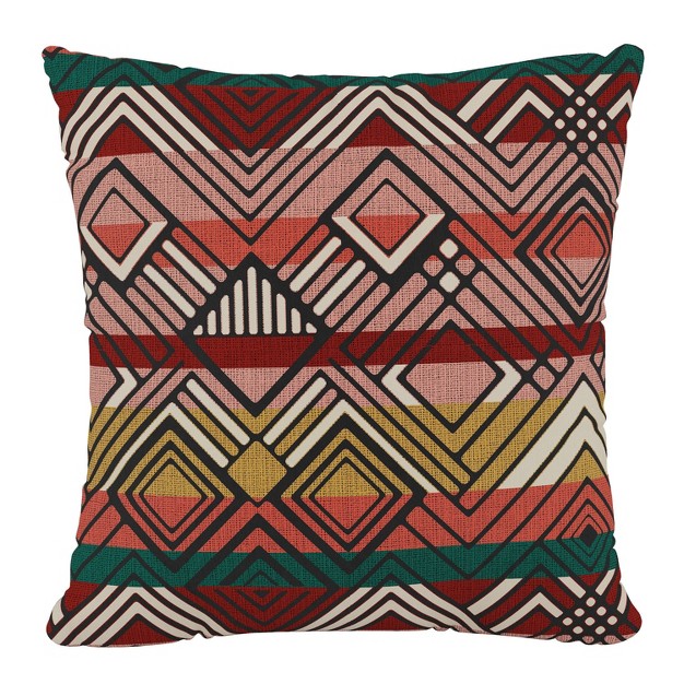 Skyline Furniture Square Outdoor Throw Pillow Mercado Weave Multi