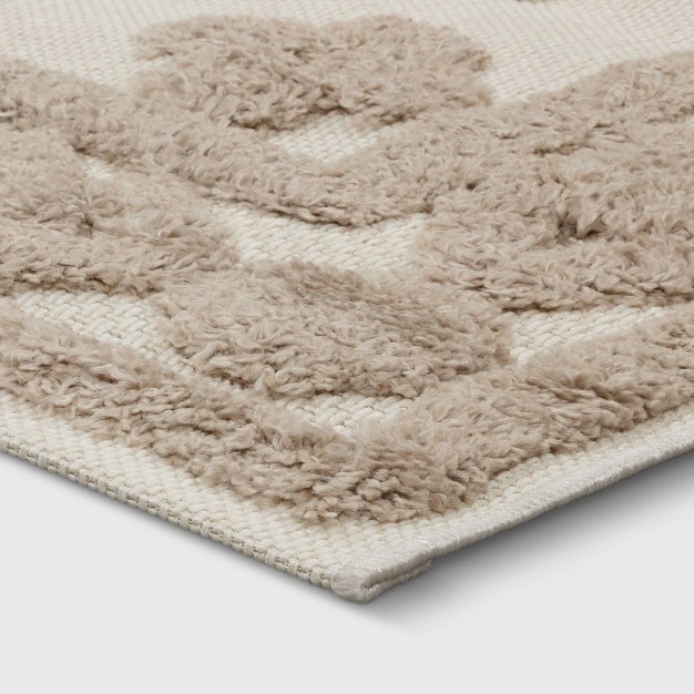 Outdoor Rug Tufted Geo Cream