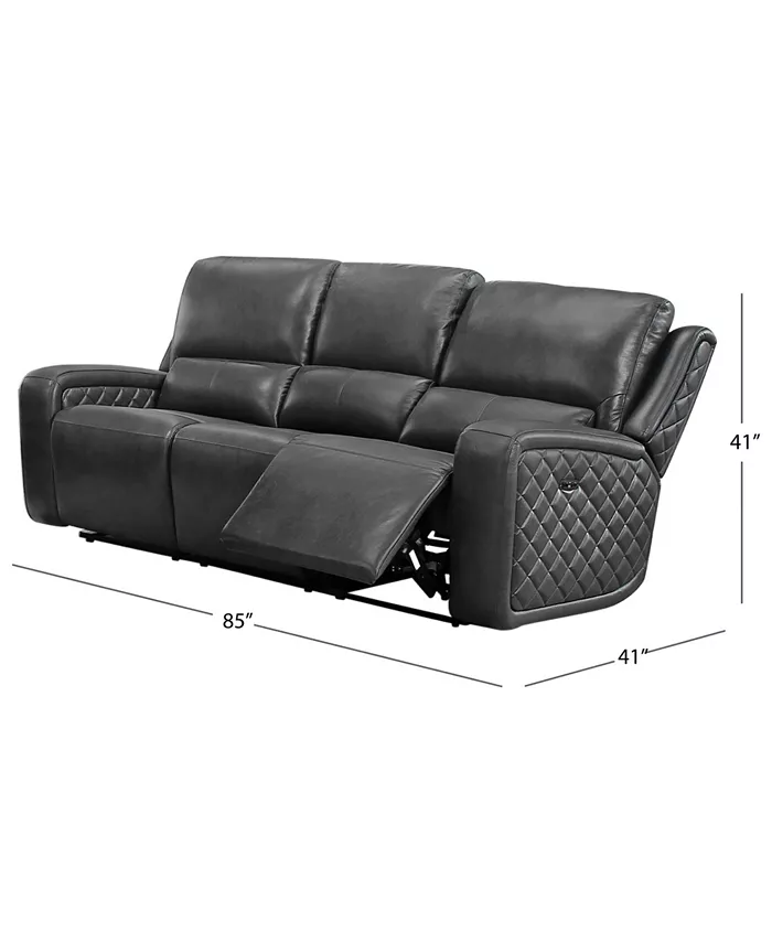 Abbyson Living Raymond 86 Leather Power Reclining Sofa