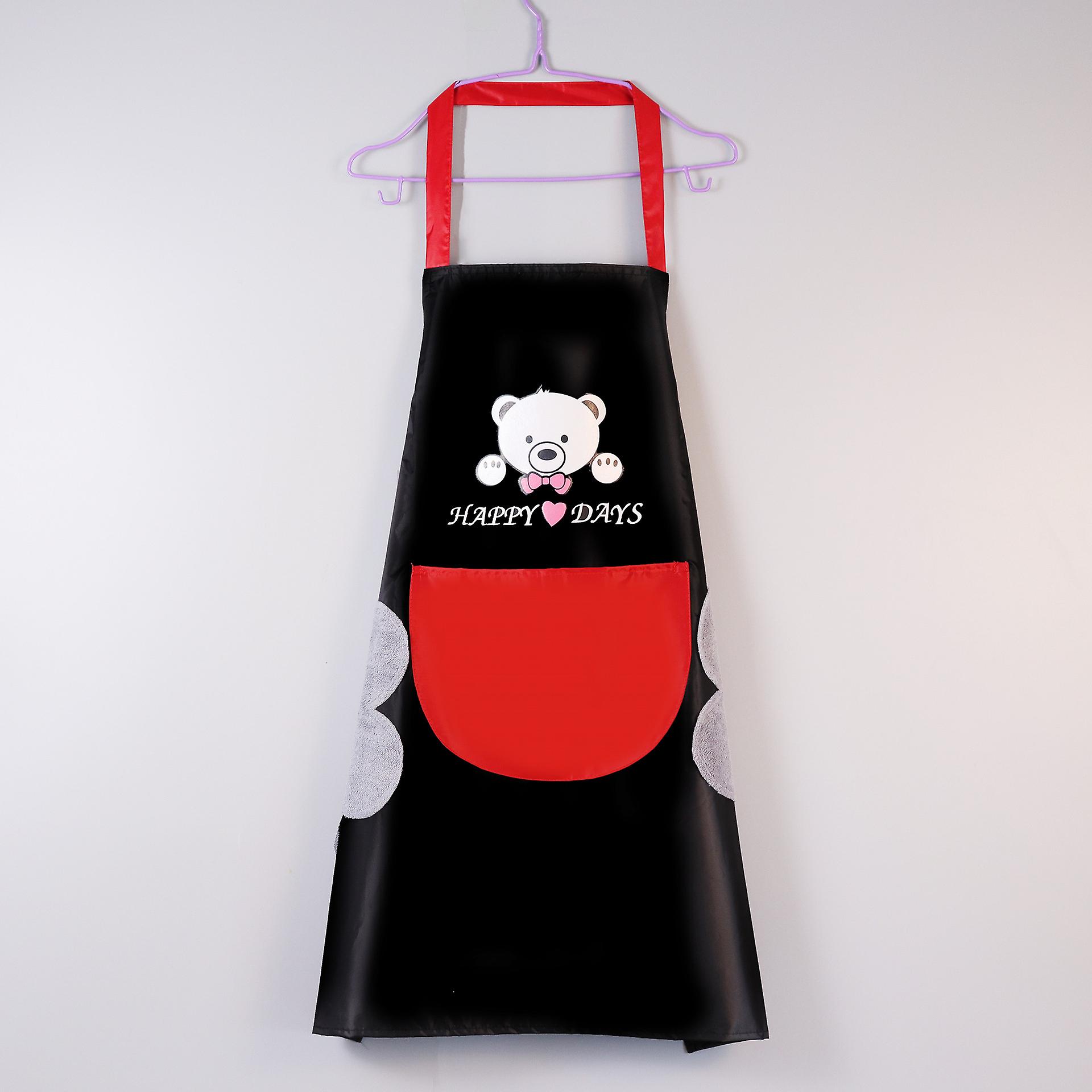 Chefs Kitchen Aprons For Women Child Men， Kitchen Cooking Aprons For Cooking Baking Gardening，cute Birthday Gifts - Black