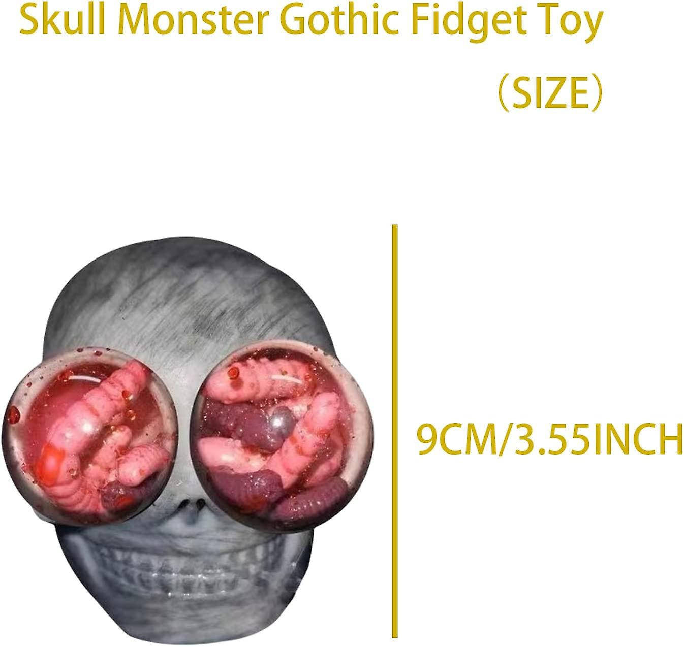 Skull Monster Gothic Fidget Toy，novelty Pranks Skull Squeeze Balls，squishy Horror Squishies Skull Stress Relief Toys For Adults