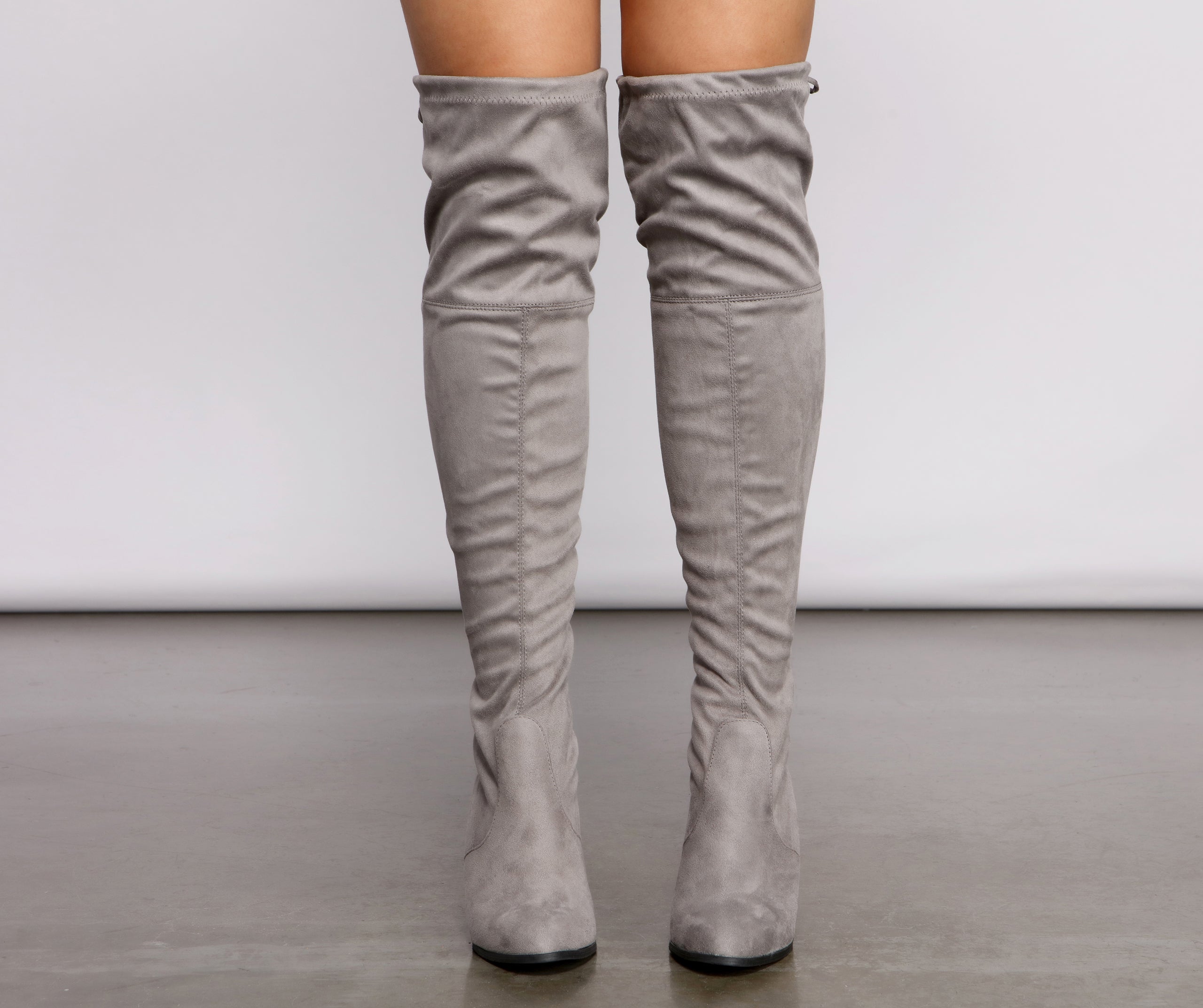 Trend Alert Over the Knee Faux Suede Boots