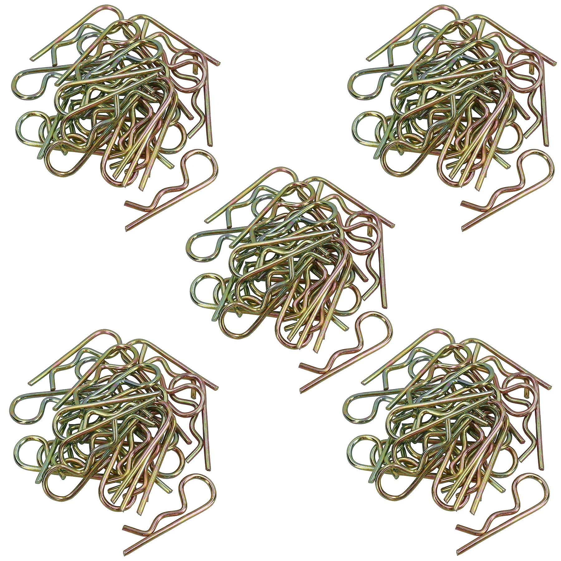 7mm R Clips Hair Pin Spring Cotter Pin Hitch Lynch Cotter Zinc Plated Steel 125pk