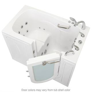 Ella Capri 52 in. x 30 in. Acrylic Walk-In Whirlpool Bath in White with Right Outward Swing Door and Fast FillDrain OA3052H-HB-R