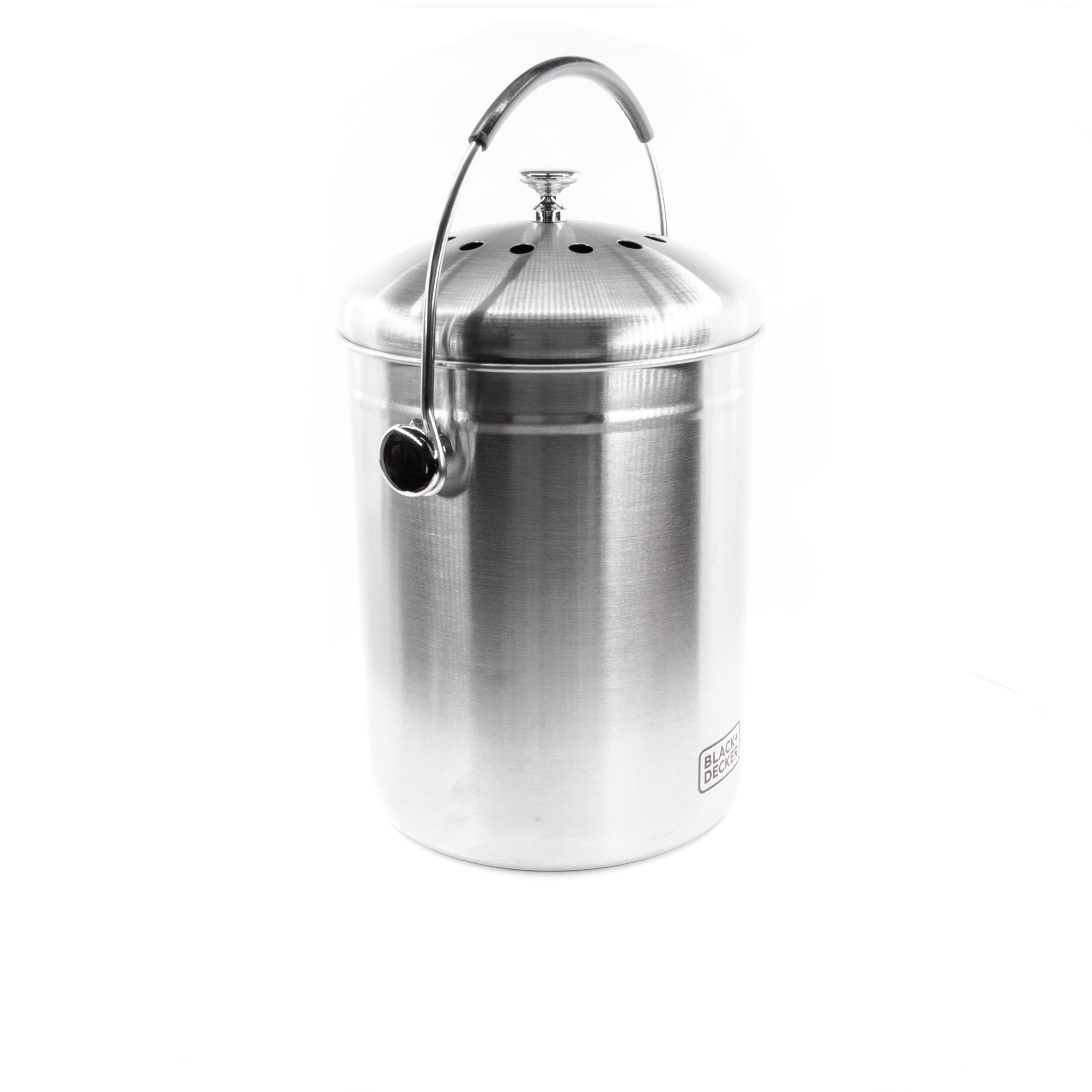 Countertop Compost Bin Stainless Steel 166 oz.