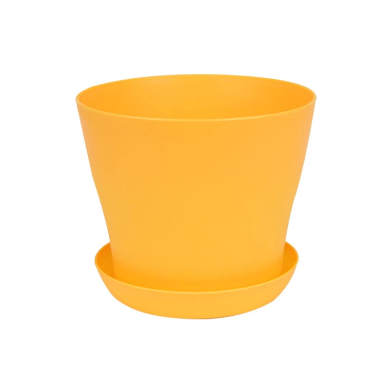 Plastic Round Polygonal Square Garden Supplies Cheap Small Flower Pot With Tray