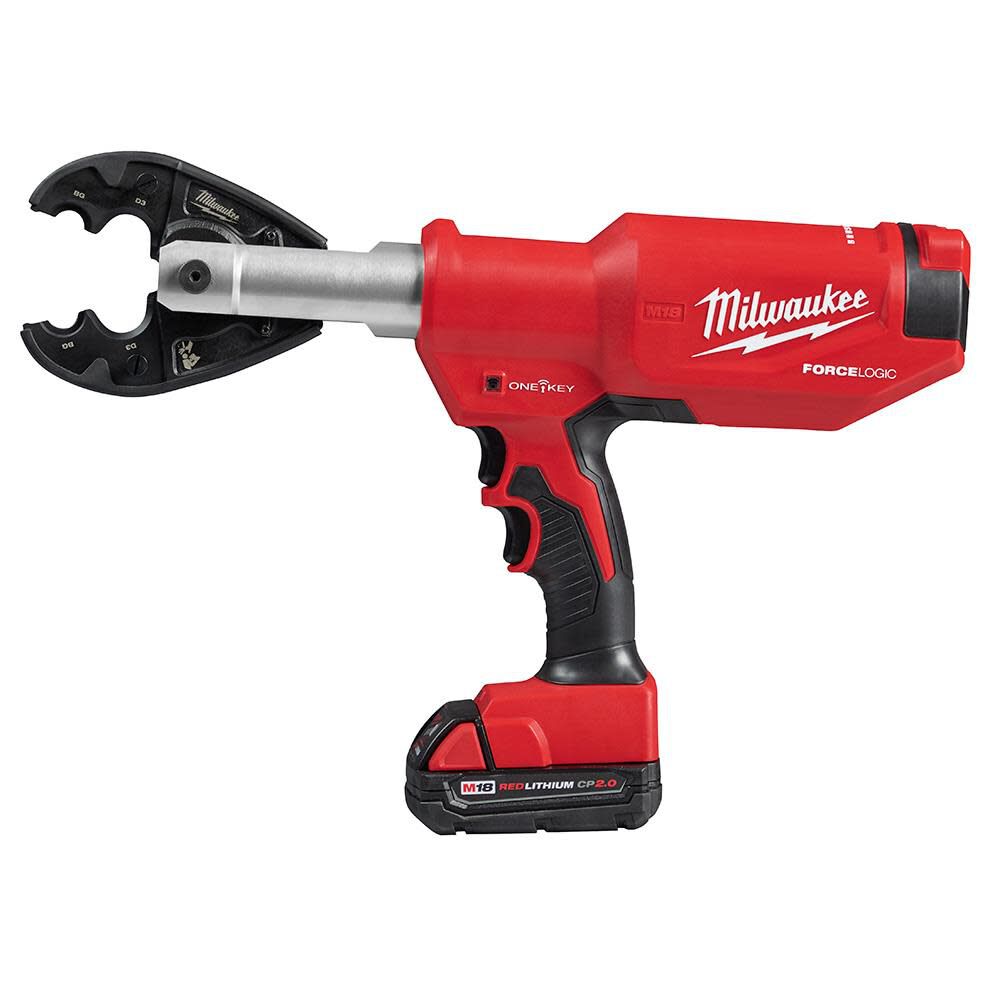 Milwaukee M18 FORCE LOGIC 6T Pistol Utility Crimper with BG-D3 Jaw 2977-22BG from Milwaukee