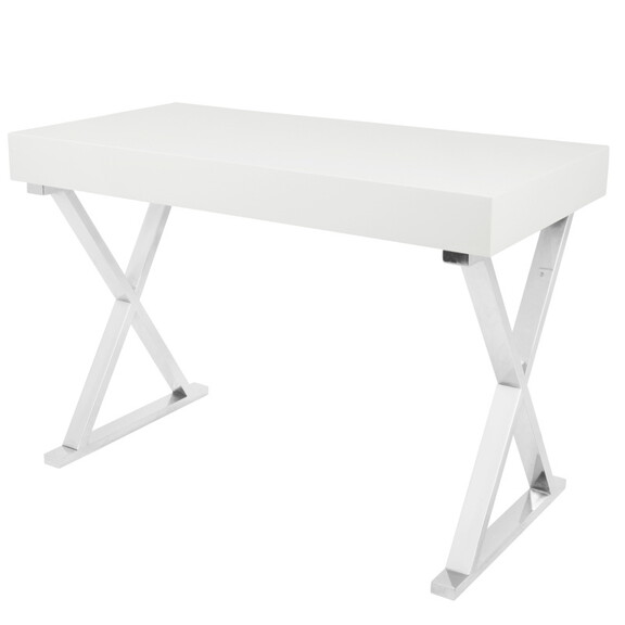 Luster Contemporary Desk in White by LumiSource B1...