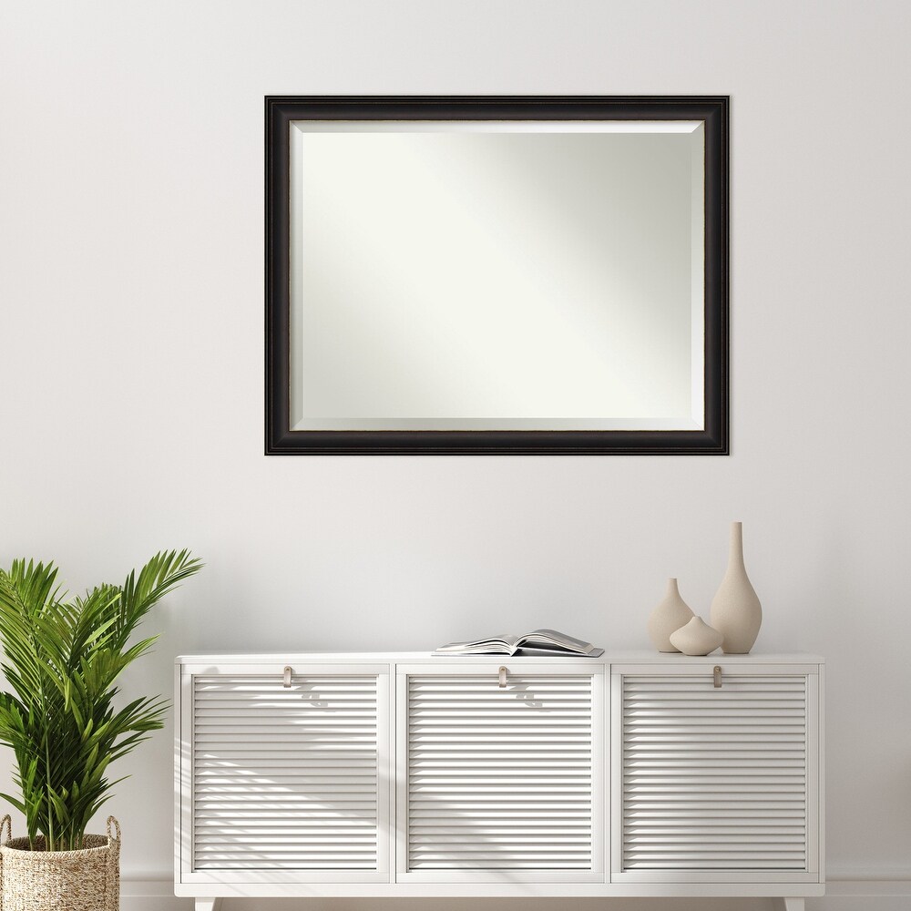 Beveled Wall Mirror   Trio Oil Rubbed Bronze Frame