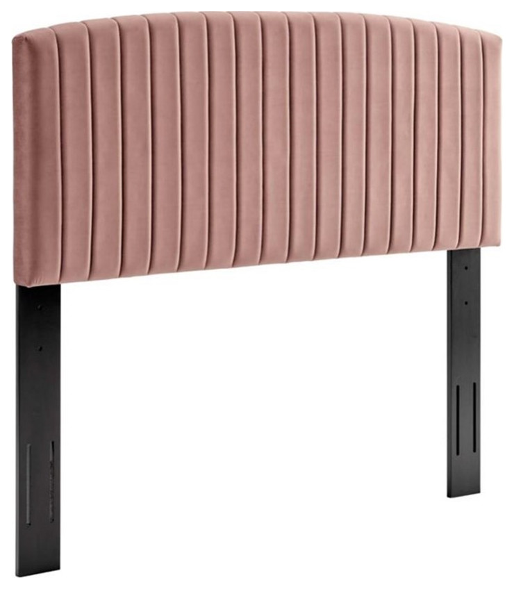 Modway Rebecca Modern Performance Velvet Full/Queen Headboard in Dusty Rose   Transitional   Headboards   by Homesquare  Houzz