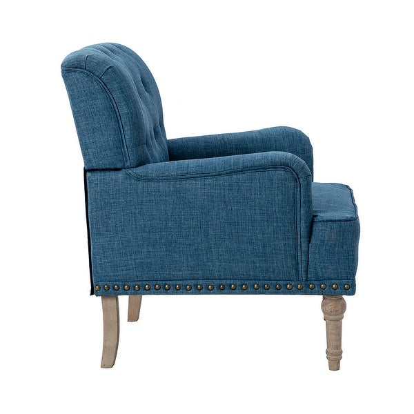 Geltrude Traditional Upholstered Accent Chair with Button Tufted Back Set of 2 by HULALA HOME