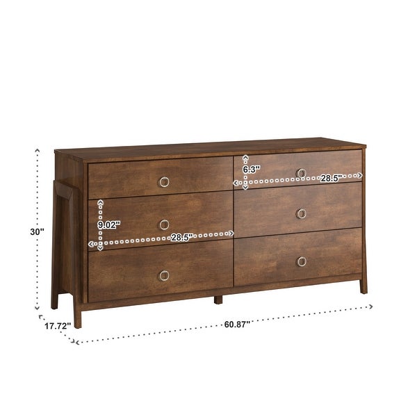 Barnnes Wood 6-Drawer Dresser by iNSPIRE Q Modern - - 28964964