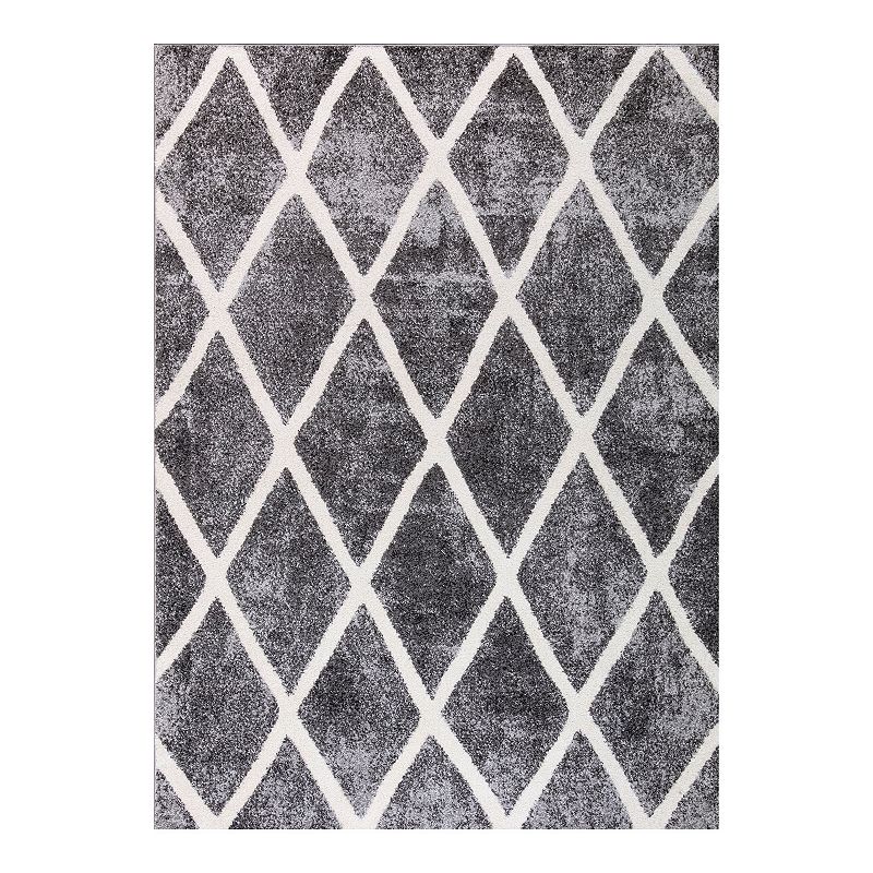 Concord Global Charlotte Collection Diamond Decorative Area Rug