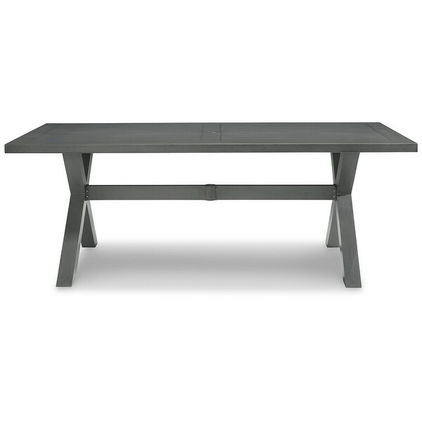 Signature Design by Ashley Elite Park Outdoor Dining Table with Umbrella Option