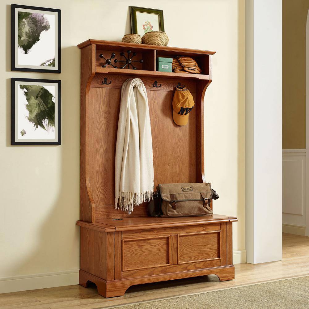 CROSLEY FURNITURE Campbell Oak Hall Tree CF6005-OA