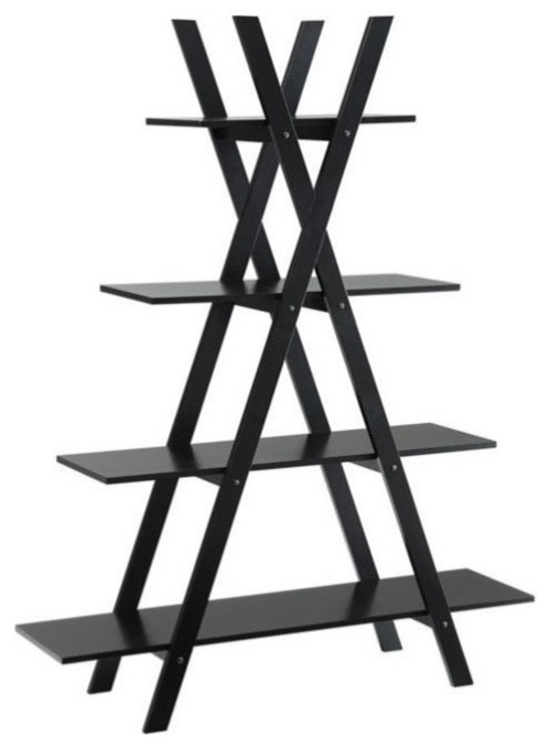 Scranton  ampCo  quotA quotFrame Bookshelf in Black   Contemporary   Bookcases   by Homesquare  Houzz